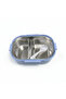 2-Section Plastic Lunch Box with Spork - 20×13 cm - 2