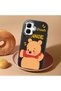 Infinix Smart 10 Compatible Case Camera Protector Black Silicone Couple Phone Case with Bear Pattern - 2