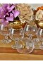 250 Cc Mouthpiece with Optical Crystal, Original Gilded 6-Piece Coffee Water Glass, Soft Drink Glass, Dowry Gift - 2