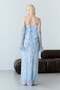 Baby Blue Strapless Corset Detailed Sequin Embroidered Long Evening Dress - 7