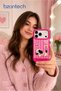 3D Dog Figure Striped Silicone Phone Case Compatible with iPhone 17 Pro / 18 Pro Dachshund - 4