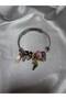 Charm Detailed Parrot and Leaf Figured Steel Handcuff Women's Bracelet – Silver Color - 2