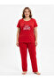 Plus Size Summer Short Sleeve Sweet Dreams Women's Pajama Set