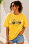 Love Text Printed Crew Neck Casual Unisex Oversize T-Shirt - Heart Themed Cotton T-Shirt