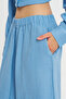 Women's Wide Leg Comfortable Cut 100% Linen Trousers with Elastic Waist - 3
