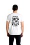 Men's 100% Cotton Short Sleeve Round Neck Printed T-Shirt with Papa Written Humor Design Relaxed Fit