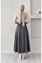 Women's Black High Waist Elastic Scuba Crepe Lycra Long Flared Skirt (Promotional Price) - 7