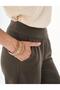 High Waist Wool Trousers Khaki - 6