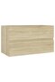 Sink Cabinet with Built-in Basin Sonoma Oak Engineered Wood - 7