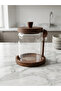 Glass Jar with Wooden Lid, Stand and Spoon, Spice Rack, Sugar Bowl, Salt Shaker, 1 Piece, 700 ml - 2