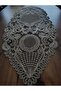 Saray Black Tulle Runner with Embroidery on Black Tulle 135 Cmx45 cm - 3