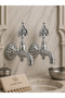 2 Pieces of Ottoman Bath Faucet, Chrome Color, Patterned, Heavy Model, Kurna Faucet, Compatible with All Bathrooms (with Aerator)