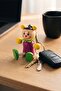 Nostalgic Wooden Girl Figure Bouncy Keychain - 8