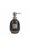 Navy Blue Speckled Glaze Ceramic & Plastic Liquid Soap Dispenser - 400 ml