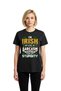 Women Humor Printed Relaxed Fit Short Sleeve Round Neck Casual T-Shirt Irish Saying Themed Modern