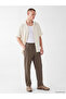 Özmarka New Season Brown Regular Fit Men's Trousers - 2