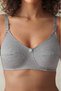 Women's Gray Cotton Sponge-Free Underwire-Free Combed Cotton Bra - Ultra Comfortable Underwear for Daily and Sleep Wear - with Sleep Band Gift - 3