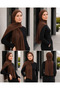 Hijab Combed Cotton Shawl Jersey Lycra Shawl Hijab Brown - 6