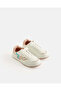 Girls White Striped Low Top Sneakers - 2