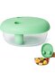 Dustproof snack box with green silicone lid