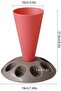 Piping bag storage rack, 8 compartments, easy to clean, red. - 5