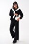 Women's Shawl Look Detailed Sweat Pants Modal Set 265193 - - 3