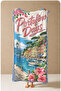 Vintage Mediterranean Paradise Days Poster Patterned 70X150 Beach Towel - Digital Printed Bath Towel - 4