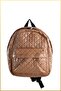 Sima Women's Quilted Parachute Fabric Backpack - Tan - 5