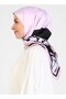 Striped Leopard Print Scarf - Powder - 3