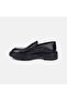 Men's Black Thick Soled Classic Leather Loafer - 3