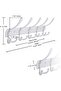 حامل معاطف مثبت على الحائط من Dseap - 5 خطافات ثلاثية، متين، من الفولاذ المقاوم للصدأ، قضيب معدني لتعليق المعاطف - 6