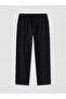 Xside Black Loose Fit Linen Look Men's Trousers - 5
