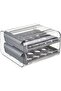 Organizer Box, Transparent Plastic Egg Storage Box Anti-Drop Food Storage Container Refrigerator Dra
