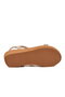 Beige Rubber Band Soft Comfortable Thick Sole Stone Detailed Women's Sandals B181 Z - 5