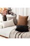 Pack of 2 Soft Textured Throw Decorative Pillow Covers Square Accent Solid Cushion Cover - 7
