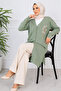 Embroidery Detailed Beaded Mercerized Cardigan N3280 Çağla - 2