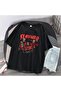 Mi̇ngalondon Red Slasher Black Unisex Oversize T-Shirt - 2