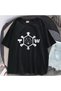 Mi̇ngalondon Tokyo Revengers Symbol Printed Black Unisex Oversize T-Shirt - 2