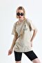 Hiding Cat Dual Match Beige (Unisex) T-Shirt - 5