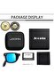 Square Folding Polarized Sunglasses for Mens Women UV400 Protection | Trendy Rectangular Ligh - 6