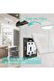 Single 5 Pin Universal Wall Socket with USB C & USB A - 1 Gang Black, Multifunctional Wall Out - 5