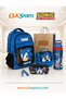 Licensed School Bag, Waiting Bag, Pencil Case, Steel Water Bottle & Flask Set