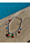 Zr Murano Glass Fish Multi Charms Pearl Necklace - 4