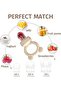 Fruit Teether, Baby Food Feeder & Food Freezer Tray, 2 in1 Silicone Nibbler Pacifier and Teether, In - 2