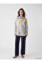 Lcw Modest Orange Patterned Oversize Women's Shirt Tunic - 3