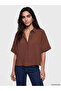 Lcw Vision Brown Modal Blended Women's Shirt