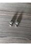 Silver Gray Color Interlocking Ring Model Bijouterie Earrings - 4