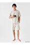 Esvab • Modern & Distinctive Zero Roba Collar Short Sleeve Men's Pajama Top - 2