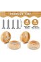 Closet Rod End Support, 20 Sets Wooden Closet Pole Socket with Screws, Quick Removal Stable Support, - 7