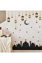 ملصقات نوافذ رمضان مبارك، ملصقات جدارية على شكل فانوس وقمر ونجمة، مستلزمات حفلات العيد الإسلامية - 3